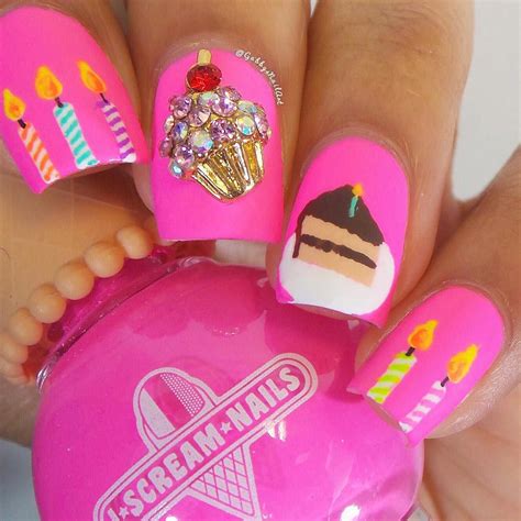 birthday nail art designs|More.